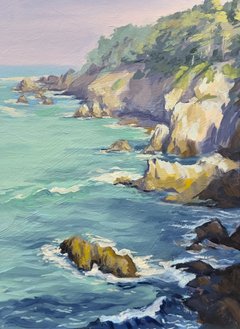 Mendocino Cliffs - 12" x 16" - Acrylic - available