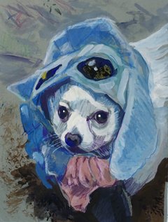 LITTLE ALF - 6" x 8" - Gouache and Colored Pencil