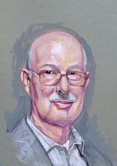 MARK - 11" x 14" - Gouache and Colored Pencil