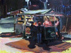 LATE NIGHT TACO - Oil on 9" x 12" panel