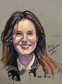 LUCY - 11" x 14" - Gouache and Colored Pencil