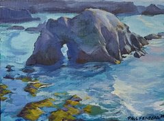 Mendocino Keyhole2 - 9" x 12" - Acrylic - available