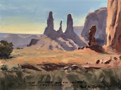 Three Sisters and the Thumb - 12" x 16" - Acrylic - available