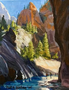 Mystery Canyon Falls - 11" x 14" - Acrylic - available