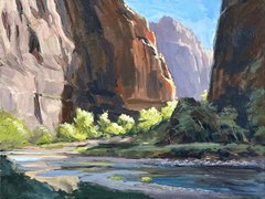 Zion Riverwalk - 12" x 16" - Acrylic &ndash; available